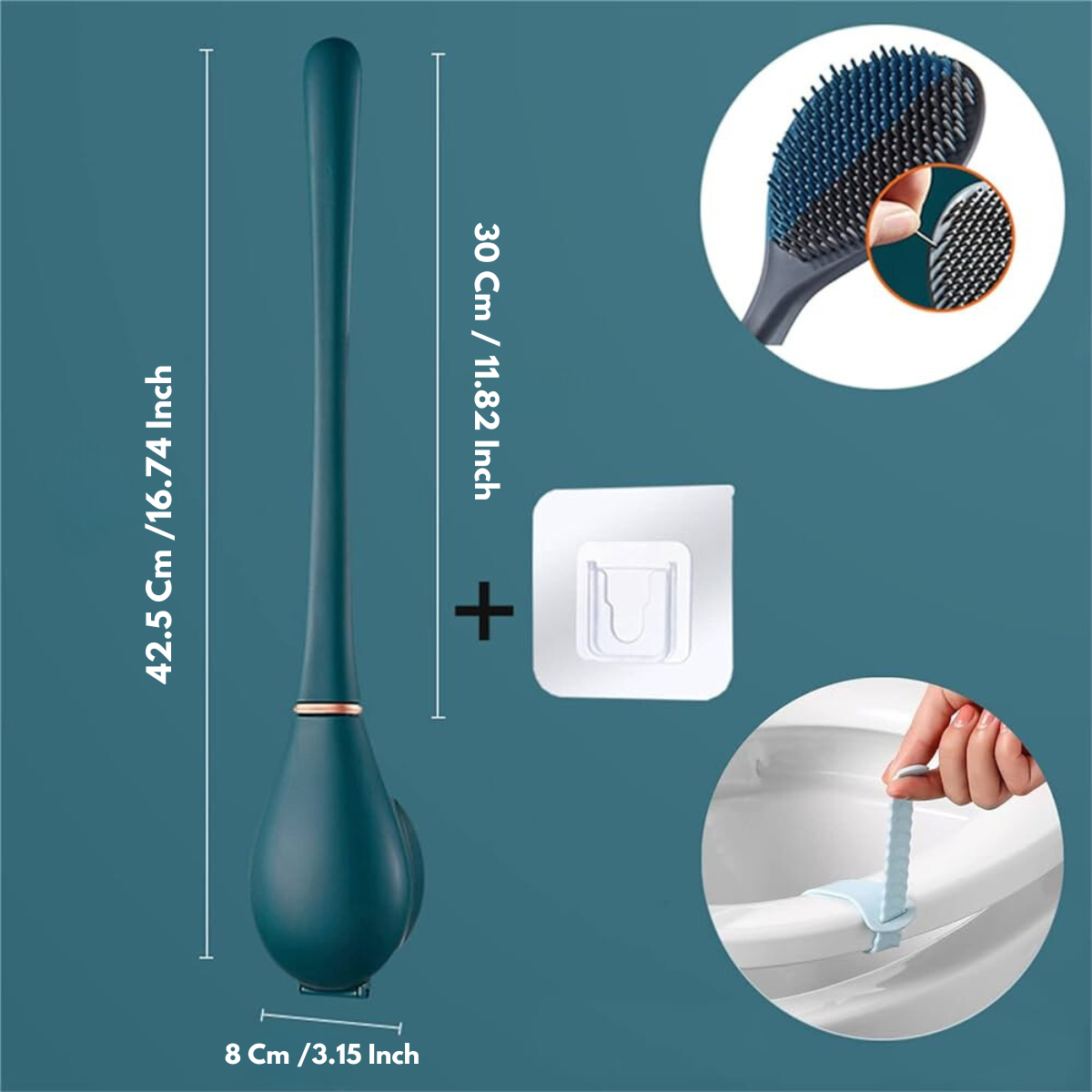 SmartBrush - מברשת אסלה סיליקון אלגנטית והיגיינית